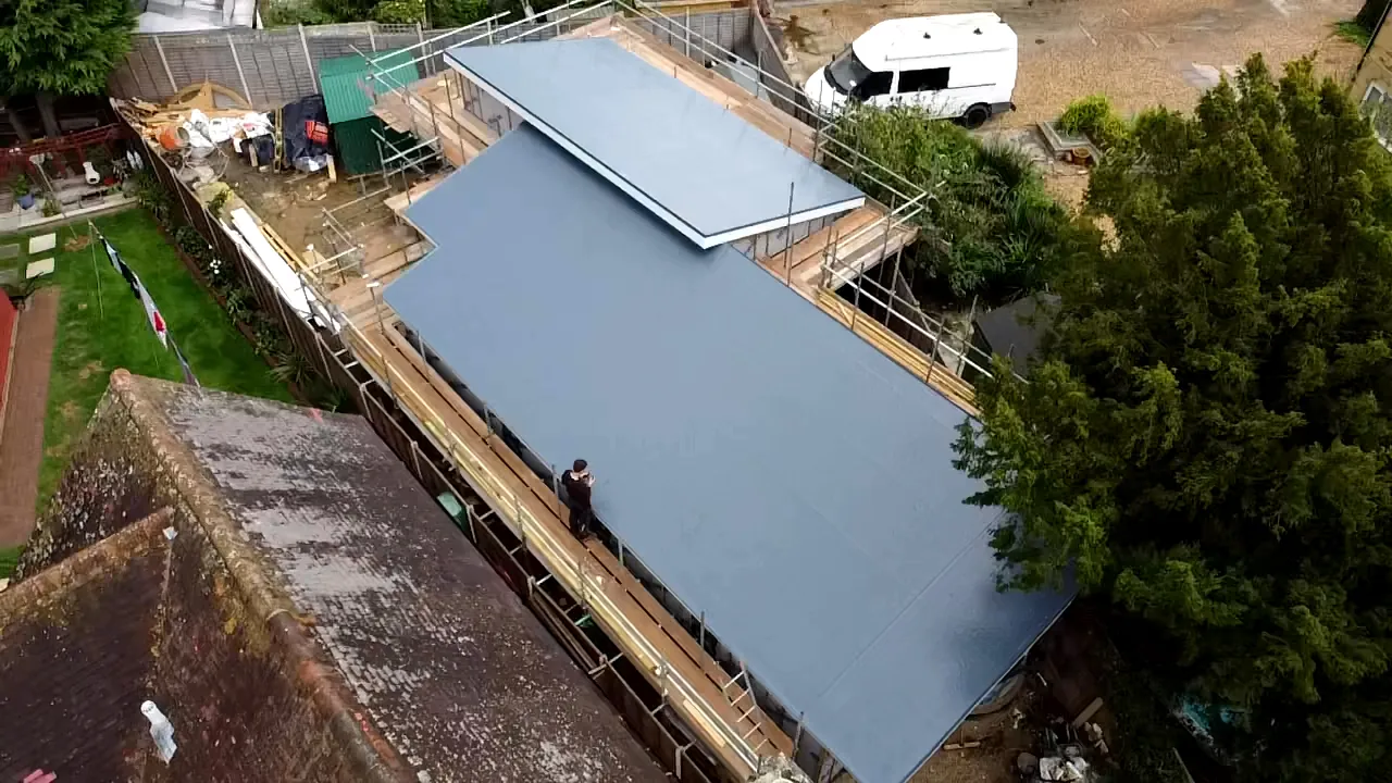 Finished flat roof detailing